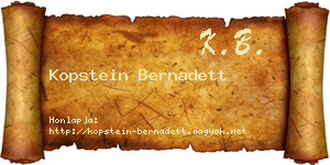 Kopstein Bernadett névjegykártya